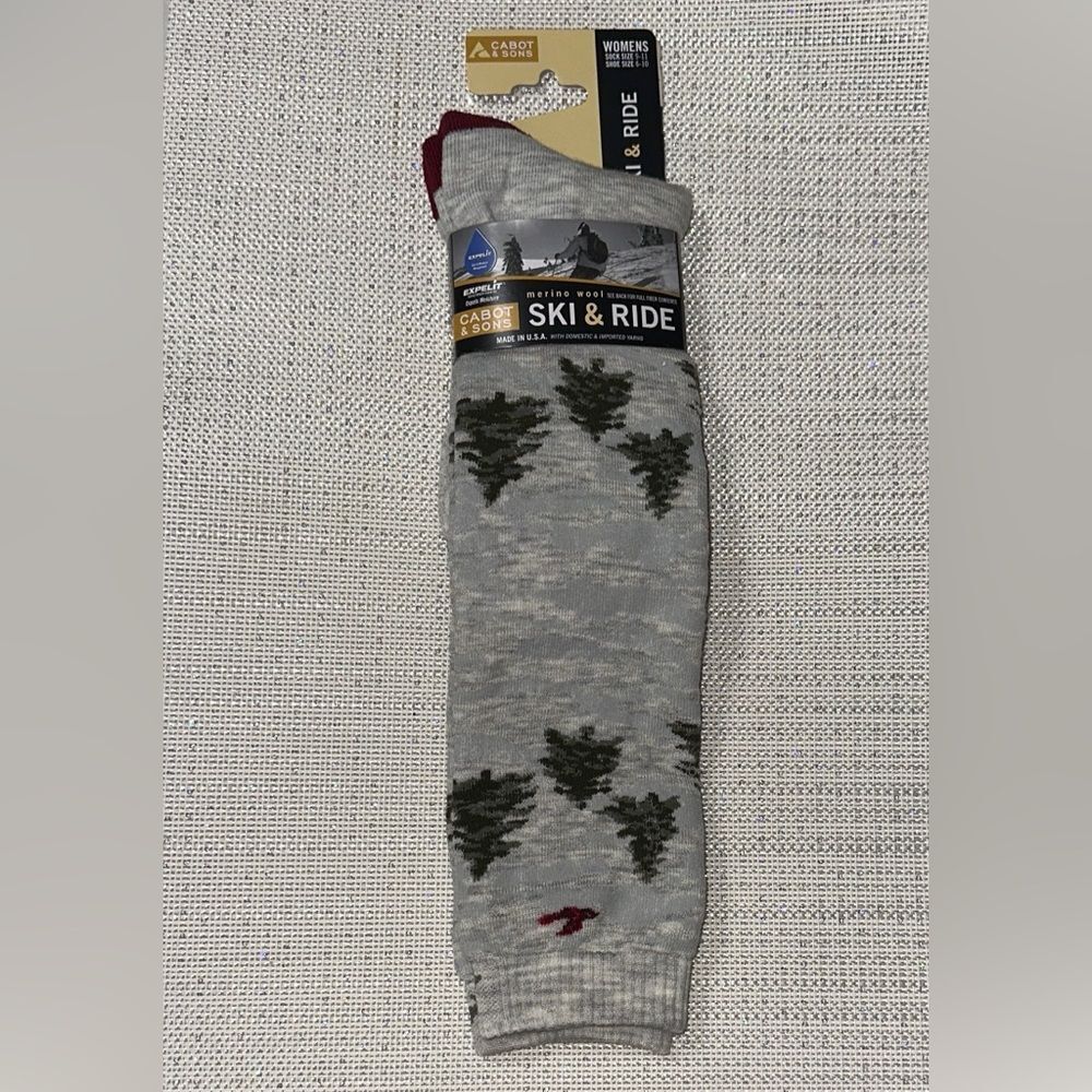 CABOT & SONS SKI & RIDE Merino Wool Heavy Knit Blend Knee High Socks